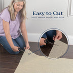 Veken 5x7 Ft Rug Pad Gripper for Hardwood Floors, Non Slip Khaki Rug Pads for Area Rugs, Thick Rug Grippers for Tile Floors, Under Carpet Anti Skid Mat, Keep Your Rugs Safe and in Place