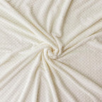 Oversized King Fleece Blanket 120x120 Inches, Seamless Soft Cozy 3D Jacquard Flannel Blanket 10'x10' Extra Large for Bed, Sofa, Couch, Travel & Camping, California King Throw,Ivory Leaf