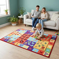 Furnish my Place 740 ABC with Numbers ABC Area Rug for Kids | Educational Alphabet Letter & Numbers | Nurseries Kindergarten | Play Area | Multicolor (6'6"x9'2")