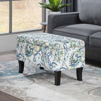Convenience Concepts Designs4Comfort Winslow Storage Ottoman Bench 32" - Transitional Upholstered Footstool & Seat, for Living Room, Entryway, Hallway, & Bedroom, Paisley Fabric
