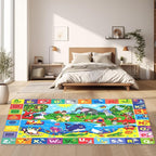 Baby Play Mat for Floor, Non-Slip Playmat for Toddlers & Infants, Extra Thick Large Padded Educational ABC Kids Rug for Crawling & Playing Super Soft Plush Surface to Keep Safe(60"x80")