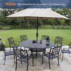 HAPPYGRILL 25" Patio Umbrella Base, 42 LBS Heavy Duty Umbrella Stand, Square Umbrella Base with Non-slip Pads, Tightening Knob & 2 Adapters