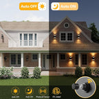 Dusk to Dawn Porch Lights Outdoor 2 Pack, Modern Exterior Lighting Fixtures 13In, Cylinder Outdoor Wall Lights Up Down Sconce Lighting for House Doorway, ETL Listed