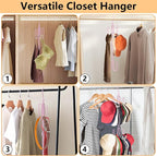 Hat Hangers for Closet, Stainless Steel Hat Organizer, Hat Racks for Baseball Caps, Cap Organizer for Baseball Caps, 1 Pack, Pink