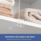 HBlife 12 Inches Tall [Extra Tall Version] Clear Shelf Dividers, 12 Pack Purse Organizer for Closet Perfect for Sweater, Shirts, Handbags, Acrylic Adjustable Bookshelf for Organization