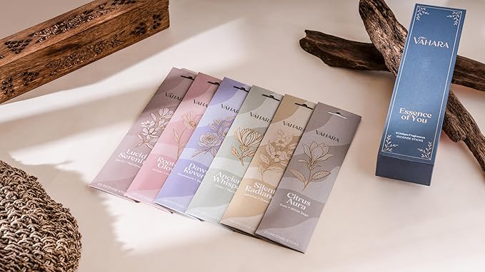 Masala Incense Sticks Essence of You 6 Signature Fragrances | 100% Natural Hand-Rolled Incense for Aromatherapy, Meditation & Relaxation