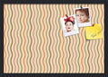 PinPix 26x18 Inch Cork Bulletin Board. This Decorative Framed Pin Board Comes with Multi Color Waves Design and a Satin Black Frame. Ideal for Home Office Decor or Message Board (PinPix-565)