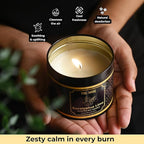 Eucalyptus Candle with Lime Strong Scented Soy Candel Clean Non Toxic Velas Aromáticas for Home Pack of 1 Gift for Fall Christmas Holidays
