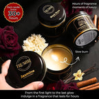 Candle Gift Set of 3 Cinnamon Vanilla|Jasmine|Black Rose Strong Scented Soy Candels Natural Non Toxic Velas Aromáticas Favors for Women Coworkers Friends Guests Also for Diwali Christmas Holidays