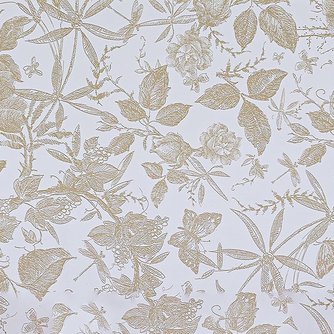 Drawer Liner Contact Paper for Dresser Peel and Stick Wallpaper Sketched Design 15.7x1000in Self Adhesive Removable Champagne Maroon Rose Floral Butterfly Vintage Cabinet Shelf Renter Friendly