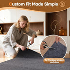 Veken Non Slip Cushioned Rug Pad Gripper 9 x 12 Ft, Felt and Silicone Backing, 1/8 inch Thick Carpet Liner for Hardwood Floors and Finishes, Under Area Rugs Anti Skid Mat, Keep Rugs Safe and in Place