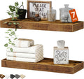 Bathroom Floating Shelves Set of 2 – Rustic Wall Mounted Storage & Decor