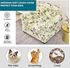 KRFOONN 2 Piece Chair Covers Printed Sofa Covers Couch Covers Washable Armchair Sofa Couch Slipcover Furniture Protector with Elastic Bottom for Living Room (Armchair, 28), Small