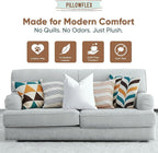 Pillowflex Synthetic Down Alternative Pillow Inserts for Shams - Comfy Pillows for Sleeping, Perfect & Best for Sleeping, Handmade Down Alternative Throw Pillow Inserts - (14x14 Set of 2)