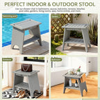 Shower Benches for Inside Shower, Shower Stool for Shaving Legs, 500lbs Shower Chair with Space-Efficient Storage Shelf, Waterproof Shower Seat for Spa Bathroom, Indoor or Outdoor 18”x17”