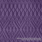 akkialla King/Cal King Quilt Set, Purple Lightweight Microfiber Bedspread Coverlet, Boho Geometric Pattern, Soft All-Season Bedding, 3-Piece (1 Quilt, 2 Pillow Shams) | Breathable fabric, Modern style