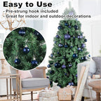 Navy Blue 1.6" Small Christmas Balls Christmas Tree Decoration Ornaments Shatterproof Hanging Balls for Birthday Halloween Holiday Wedding Decorations Set of 36pcs