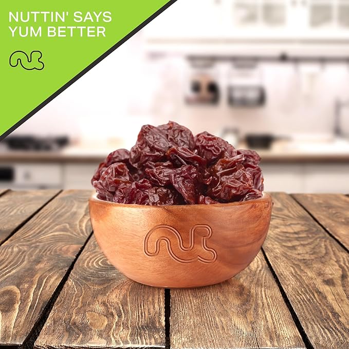 NUT CRAVINGS - Dried Sour Tart Cherries, Lightly Sweetened, Unsulphured (6oz, 1 Pack) Tu Bishvat Favorite - Sweet Healthy Snack, Vegan, Kosher, Resealable Bag