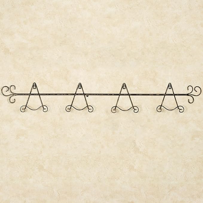 Touch of Class Galla Horizontal Plate Rack - Antique Bronze - Four Plates