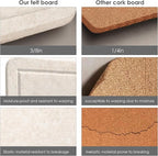 Large Bulletin Board - 60 x 36 Inches, Decorative Felt Pin Board for Wall - 5' x 3' Foldable Photo Display Board with Self-Adhesive Tape, Includes 20 Push Pins -Oatmeal