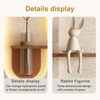 LED Sandstone Wall Decor, 3D Wall Art Sculpture, Simulated Plants, Glass Vase & Remote Control 3 Color Light for Living Room, Bedroom, Corridor(Light Coffee,47.2 * 13in)