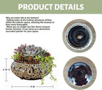 Incense Burner with Calabash Incense Stick Holder - Porcelain Charcoal Censer for Use with Resin Granular Powder Cone or Coil Incense (Fambe Gray)
