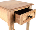 Decor Therapy Simplify 1-Drawer Accent Table, Sturdy Narrow End Table, 28" x 14" x 14" - Natural