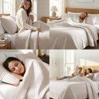 Southshore Fine Living, Inc. Twin Quilt Bedding Set, Soft Brushed Microfiber XL Twin Bedspread Coverlet, Stain & Pet Hair Resistant Bedding, XL Bedspread with Matching Pillow Sham, Natural Beige