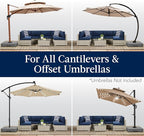 Best Choice Products 330lb Cantilever Offset Patio Umbrella Base, Heavy-Duty Outdoor Stand, Sand Water Fillable Weights Set w/Easy-Fill Spouts – Gray