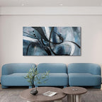 Abstract Canvas Wall Art Black And White Graffiti Lines Simple Art Modern Abstract Artwork Canvas Prints Canvas Picture Contemporary Wall Art Bedroom Living Room Office Decoration Framed 24x48 Inch