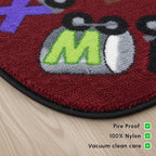 SAFECASTLE Alphabet Express Kids Educational Area Rug – 4'4" x 5'6" – Colorful Train ABC Learning Carpet for Playroom, Classroom, Daycare, Preschool, or Nursery – Durable Machine-Tufted Nylon Rug