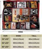 Motorcycle Blanket for Boys Girls Women Men Dirt Bike Gifts Motorcycle Throw Blanket Plush Cozy Flannel Fleece Ultra Soft Fuzzy Blankets 50"X40"