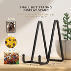 6 Inch Metal Square Picture Frame Easel Stands for Plates, Photos, Decor (Black, 2 Pack)