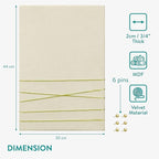 Navaris Fabric Memo Bulletin Board - 12" x 17" Velvet Memory Board for Wall to Display Photo Collages, Pictures, Notes - Includes 6 Push Pins - Beige