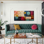 Abstract Canvas Wall Art Modern Living Room Bedroom Home Office Wall Decor Dark Color Abstract Picture Large Framed Canvas Prints Ready to Hang Size 24x48