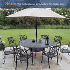Giantex 35 lbs Patio Umbrella Base, 20 inch Heavy Duty Square Outdoor Umbrella Stand for 1.6''-1.9'' Poles, 4 Adjustable Pads Anchor Holes, Umbrella Holder for Deck Yard Poolside Garden, Brown
