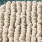 Christopher Knight Home Lucknow Pouf, White + Teal Small
