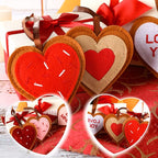 Tatuo 24 Pcs Valentines Felt Heart Ornaments for Tree Decorations Felt Conversation Heart Ornaments Colorful Hanging Valentines Day Tree Decor for Home Decor Party Decoration DIY Crafts