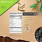 NUT CRAVINGS - Dried Prunes Pitted Unsweetened, Dry Plums No Sugar Added, Unsulphured (48oz, 3 LB) Tu Bishvat Favorite - Sweet Healthy Snack, Vegan, Kosher, Resealable Bag
