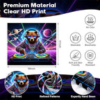 NYZE Brown Bear Tapestry for Bedroom, Music Wall Tapestry, Party Decor Glow in the Dark Room Decor Tapestries, Cool Galaxy Planet Wall Hanging, Wall Hanging for Room Dorm 59in×51in