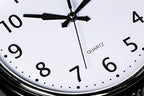 Bernhard Products Black Wall Clock Retro Silent Non Ticking 12 Inch Round Battery Operated Quality Quartz Easy to Read for Home Kitchen Office Classroom School Clocks Sweep Movement Vintage Décor