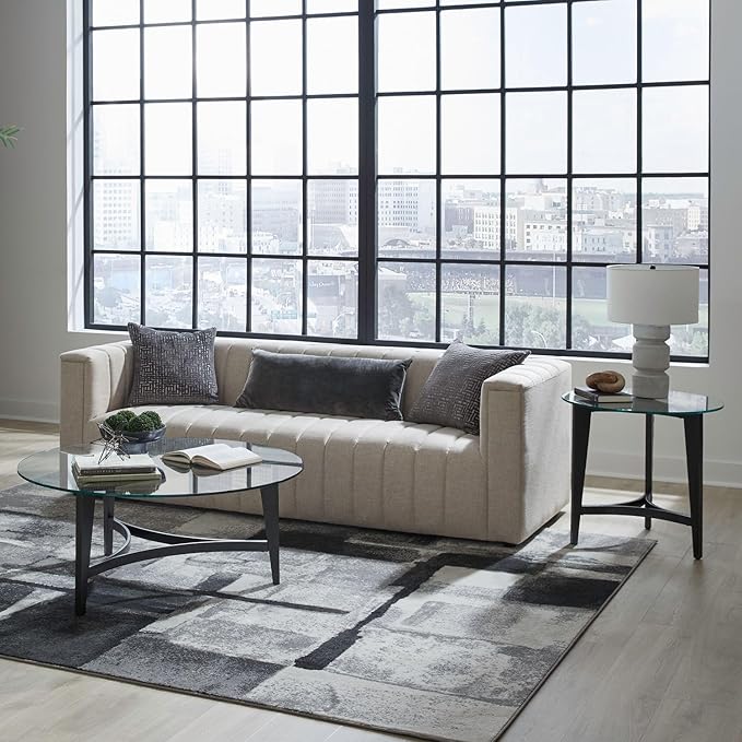 Liberty Furniture Capri Glass Top 3 Piece Set - Cocktail Table, 2 End Tables - Espresso