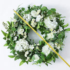 24 Inch Spring Summer Wreaths for Front Door, Spring Wreath,Summer Door Wreaths Outside,Large Floral Flowers Wreath with White Hydrangea for All Seasons Indoor Outdoor Home Decor