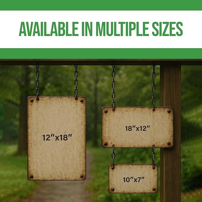 Custom Outdoor Signs by BCB – Heavy-Duty 1mm Thick Personalized Wall Art | Vintage Outdoor Decor for Yard, Street, Garage & Garden | Multiple Sizes | Made in USA