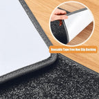 PURE ERA Carpet Stair Treads Tape Free Non Slip Indoor Stair Carpet Stair Protectors Pet-Friendly Non-Slip Skid Resistant Washable Reusable 8" x 30"(2 Pieces,Black)