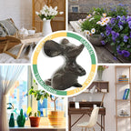 Sungmor Cast Iron Little Cute Mouse Ornament - Decorative & Lovely Figurine Indoor Outdoor Statues - Interesting Animal Sculpture Home Decoration - 2PC Pack & Brown Color