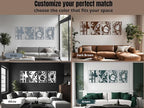 Vailla Wood Wall Art Decor Wall Hanging Sculpture Modern Home Decoration 3 Panels Nature Wall Hangings Large Wooden Wall Arr 3D Textured Sculptures for Living Room Bedroom Office Dinnig Room