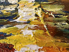 Alenoss 3D Oil Paintings 48x24 Inches Hand Painted Abstract Landscape Romantic Canvas Wall Paintings Home Decorations Texture Framed Wall Art for Living Room Bedroom Wall Decor Ready to Hang
