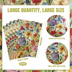BBTO 20 Sheet Scented Drawer Liners for Dressers 15.8" x 22" Scented Fragrant Cabinet Paper Liners Non Adhesive Drawer Paper Mats for Bedroom Home Closet Shelves(Flower)