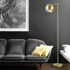Globe Electric 12915 60" Floor Lamp, Satin Gold Finish, Vintage Glam Design, in-Line Switch, E26 Base, Gold and Brass Modern Floor Lamp for Living Rooms and Bedrooms